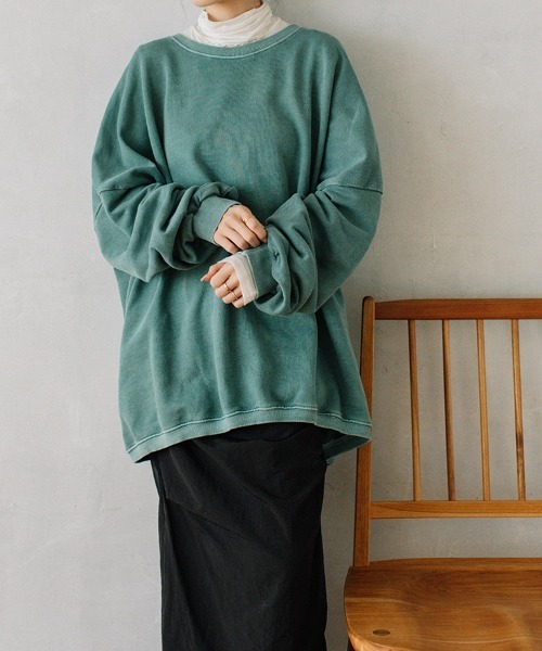 color pigment sweat/カラーピグメントスウェット ユニセックス着用可能(メンズ着用画像有)（スウェット）｜Flugge（フラッジー）