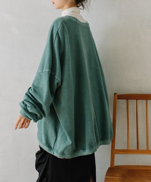 color pigment sweat/カラーピグメントスウェット ユニセックス着用可能(メンズ着用画像有)（スウェット）｜Flugge（フラッジー）