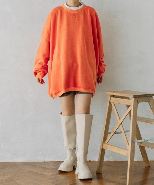 color pigment sweat/カラーピグメントスウェット ユニセックス着用可能(メンズ着用画像有)（スウェット）｜Flugge（フラッジー）