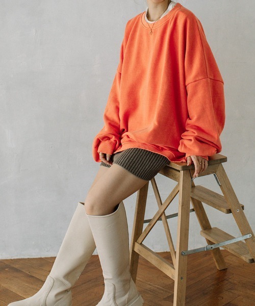 color pigment sweat/カラーピグメントスウェット ユニセックス着用可能(メンズ着用画像有)（スウェット）｜Flugge（フラッジー）