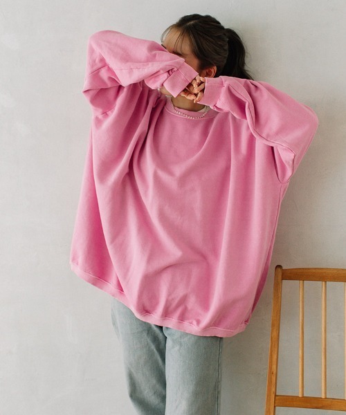 color pigment sweat/カラーピグメントスウェット ユニセックス着用可能(メンズ着用画像有)（スウェット）｜Flugge（フラッジー）