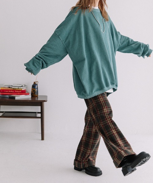 color pigment sweat/カラーピグメントスウェット ユニセックス着用可能(メンズ着用画像有)（スウェット）｜Flugge（フラッジー）