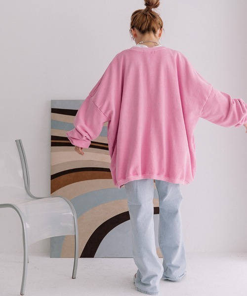 color pigment sweat/カラーピグメントスウェット ユニセックス着用可能(メンズ着用画像有)（スウェット）｜Flugge（フラッジー）