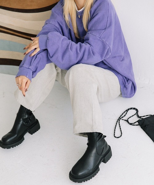 color pigment sweat/カラーピグメントスウェット ユニセックス着用可能(メンズ着用画像有)（スウェット）｜Flugge（フラッジー）