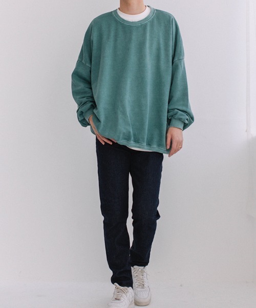 color pigment sweat/カラーピグメントスウェット ユニセックス着用可能(メンズ着用画像有)（スウェット）｜Flugge（フラッジー）