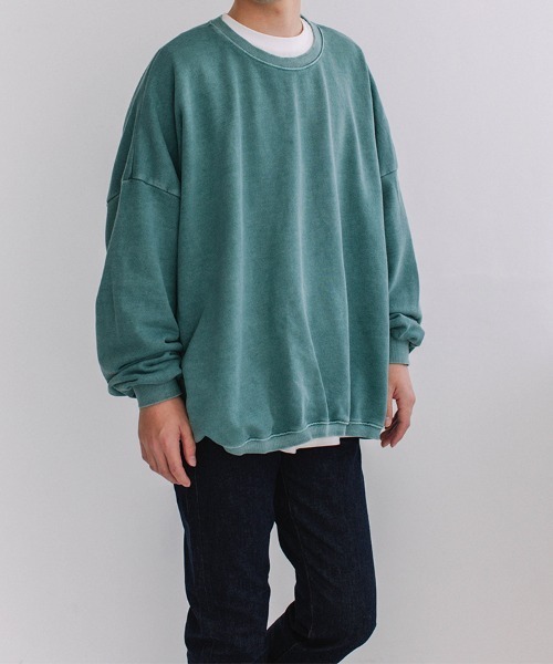 トレーナー スウェット color pigment sweat/カラーピグメントスウェット ユニセックス着用可能(メンズ着用画像有) レディース メン トレーナー スウェット color pigment sweat/カラーピグメント