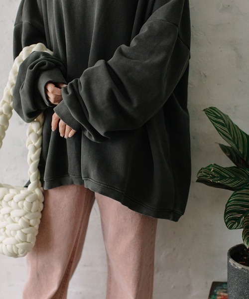 color pigment sweat/カラーピグメントスウェット ユニセックス着用可能(メンズ着用画像有)（スウェット）｜Flugge（フラッジー）