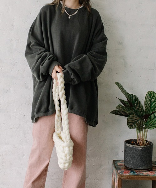 color pigment sweat/カラーピグメントスウェット ユニセックス着用可能(メンズ着用画像有)（スウェット）｜Flugge（フラッジー）