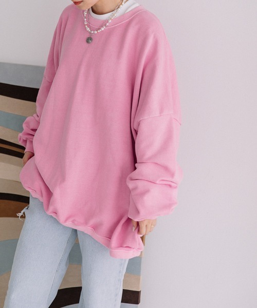 color pigment sweat/カラーピグメントスウェット ユニセックス着用可能(メンズ着用画像有)（スウェット）｜Flugge（フラッジー）