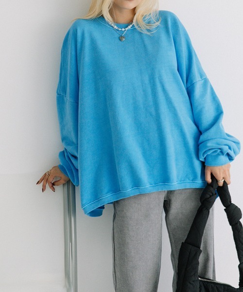 color pigment sweat/カラーピグメントスウェット ユニセックス着用可能(メンズ着用画像有)（スウェット）｜Flugge（フラッジー）