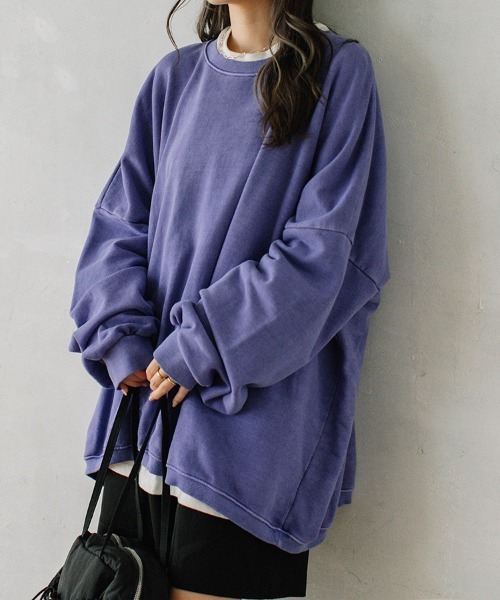 color pigment sweat/カラーピグメントスウェット ユニセックス着用可能(メンズ着用画像有)（スウェット）｜Flugge（フラッジー）