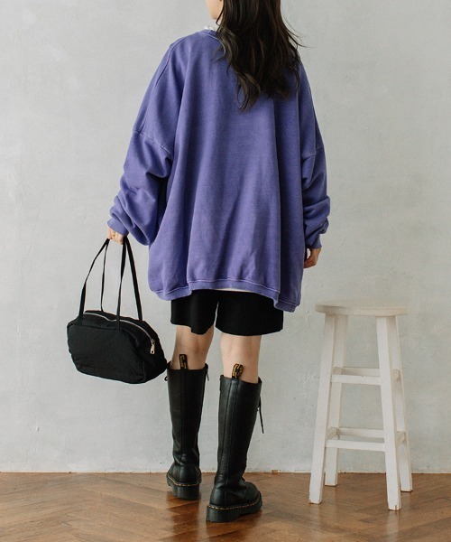 color pigment sweat/カラーピグメントスウェット ユニセックス着用可能(メンズ着用画像有)（スウェット）｜Flugge（フラッジー）