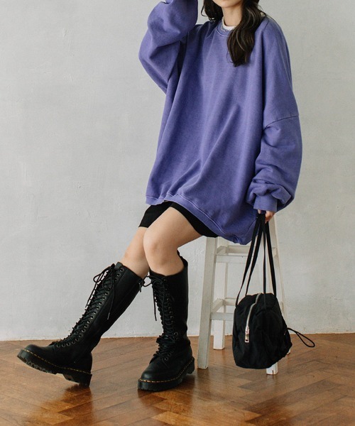 color pigment sweat/カラーピグメントスウェット ユニセックス着用可能(メンズ着用画像有)（スウェット）｜Flugge（フラッジー）