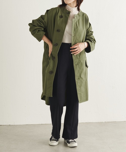 COLLAGE GALLARDAGALANTE（コラージュガリャルダガランテ）の「ROYAL NAVY/ミリタリーコート/WEB限定（ミリタリージャケット・レディース・カーキ・1）」の8枚目の写真