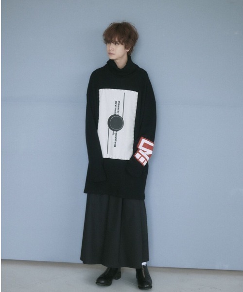 0658（ゼロロクゴーハチ）の「0658/ゼロロクゴーハチ/Signal turtleneck tops（パーカー・レディース・ブラック/クリーム・FREE）」の6枚目の写真