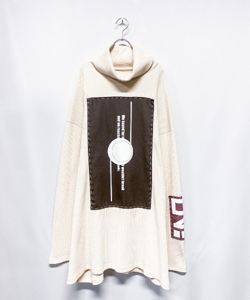 0658（ゼロロクゴーハチ）の「0658/ゼロロクゴーハチ/Signal turtleneck tops（パーカー・レディース・ブラック/クリーム・FREE）」の9枚目の写真