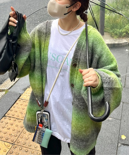 CPCM(シーピーシーエム)の「段染めグラデーションニットカーディガン(カーディガン/ボレロ・レディース・グリーン系その他/マスタード/グリーン・FREE)」の16枚目の写真