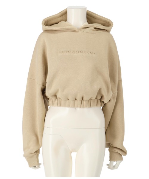 ANAP（アナップ）の「裏起毛エンボスロゴクロップドフーディー【セットアップ可能】（パーカー・レディース・ベージュ/ライトグレー/モスグリーン/ブラック・FREE）」の15枚目の写真