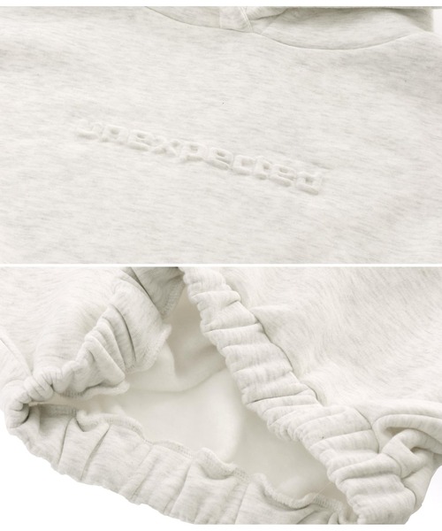 ANAP（アナップ）の「裏起毛エンボスロゴクロップドフーディー【セットアップ可能】（パーカー・レディース・ベージュ/ライトグレー/モスグリーン/ブラック・FREE）」の18枚目の写真