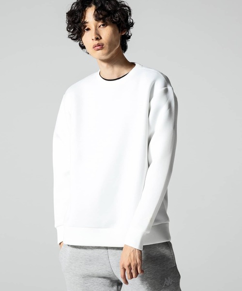 Kappa（カッパ）の「Kappa(カッパ)ダンボールニットプルオーバー（ニット/セーター・メンズ・ネイビー/ライトグレー/ホワイト/ブラック・M/L/XL/XXL）」の2枚目の写真