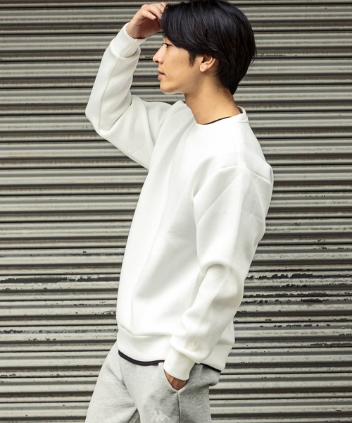 Kappa（カッパ）の「Kappa(カッパ)ダンボールニットプルオーバー（ニット/セーター・メンズ・ネイビー/ライトグレー/ホワイト/ブラック・M/L/XL/XXL）」の17枚目の写真