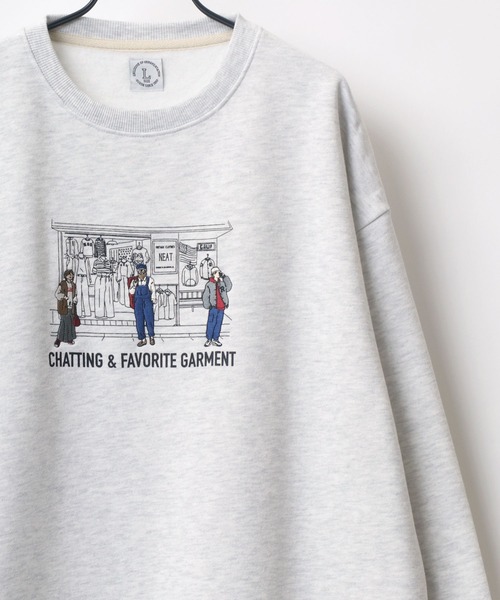 Lazar(ラザル)の「Life Style オーバーサイズ 裏起毛 グラフィック 刺繍 スウェット レディース メンズ トレーナー(スウェット・メンズ・アッシュグレー/ブラック/ダークグリーン/パープル/マスタード/グレー系その他・M/L)」の3枚目の写真