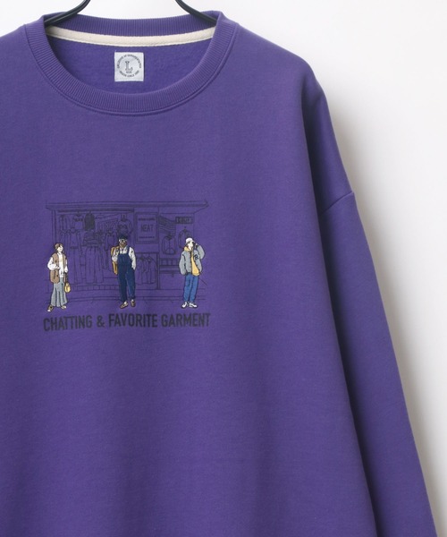 Lazar(ラザル)の「Life Style オーバーサイズ 裏起毛 グラフィック 刺繍 スウェット レディース メンズ トレーナー(スウェット・メンズ・アッシュグレー/ブラック/ダークグリーン/パープル/マスタード/グレー系その他・M/L)」の5枚目の写真