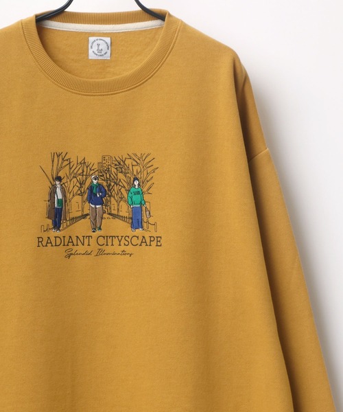 Lazar(ラザル)の「Life Style オーバーサイズ 裏起毛 グラフィック 刺繍 スウェット レディース メンズ トレーナー(スウェット・メンズ・アッシュグレー/ブラック/ダークグリーン/パープル/マスタード/グレー系その他・M/L)」の6枚目の写真