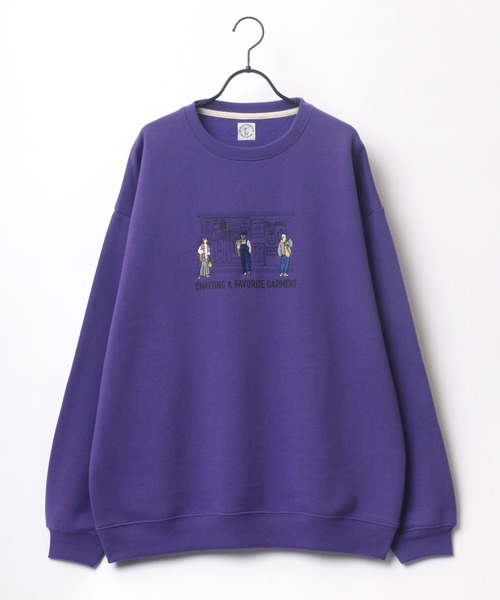 Lazar(ラザル)の「Life Style オーバーサイズ 裏起毛 グラフィック 刺繍 スウェット レディース メンズ トレーナー(スウェット・メンズ・アッシュグレー/ブラック/ダークグリーン/パープル/マスタード/グレー系その他・M/L)」の11枚目の写真