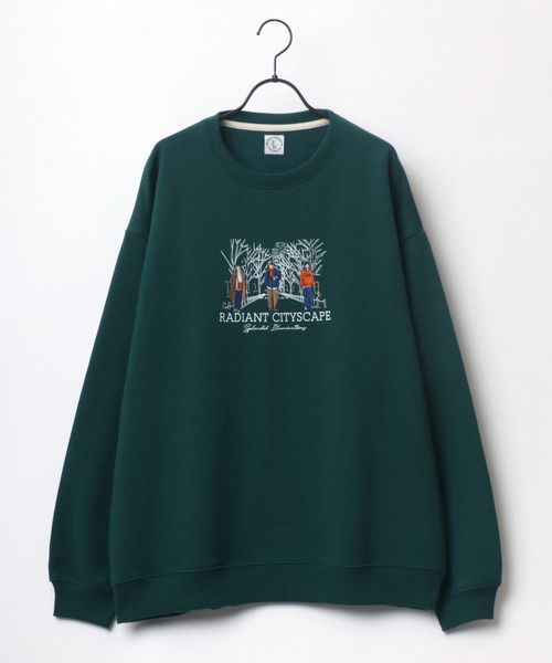 Lazar(ラザル)の「Life Style オーバーサイズ 裏起毛 グラフィック 刺繍 スウェット レディース メンズ トレーナー(スウェット・メンズ・アッシュグレー/ブラック/ダークグリーン/パープル/マスタード/グレー系その他・M/L)」の10枚目の写真