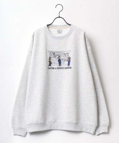 Lazar(ラザル)の「Life Style オーバーサイズ 裏起毛 グラフィック 刺繍 スウェット レディース メンズ トレーナー(スウェット・メンズ・アッシュグレー/ブラック/ダークグリーン/パープル/マスタード/グレー系その他・M/L)」の9枚目の写真