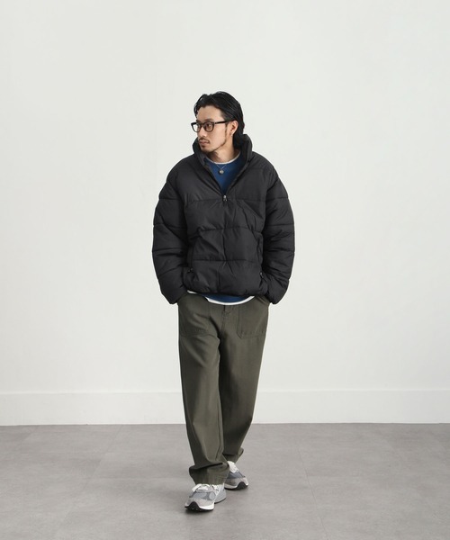 UNCORD（アンコード）の「【UNCORD】NYLON FIBER DOWN HALFZIP PULLOVER/ナイロンファイバーダウン　スタンドハーフジッププルオーバーダウンジャケット（ダウンジャケット/コート・メンズ・キャメル/カーキ/ブラック・MEDIUM/LARGE/X-LARGE）」の12枚目の写真