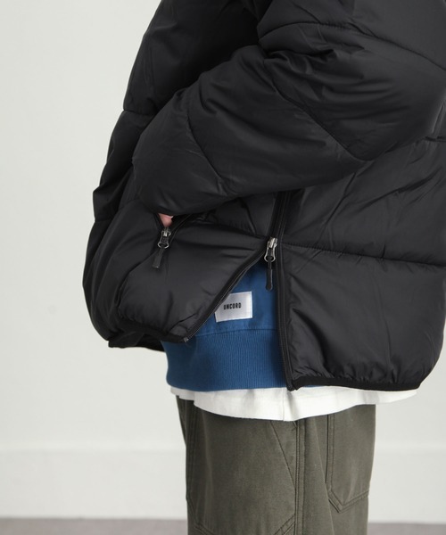 UNCORD（アンコード）の「【UNCORD】NYLON FIBER DOWN HALFZIP PULLOVER/ナイロンファイバーダウン　スタンドハーフジッププルオーバーダウンジャケット（ダウンジャケット/コート・メンズ・キャメル/カーキ/ブラック・MEDIUM/LARGE/X-LARGE）」の14枚目の写真
