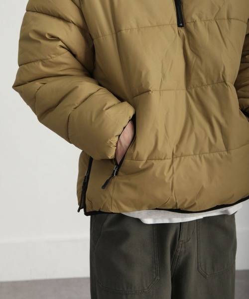 UNCORD（アンコード）の「【UNCORD】NYLON FIBER DOWN HALFZIP PULLOVER/ナイロンファイバーダウン　スタンドハーフジッププルオーバーダウンジャケット（ダウンジャケット/コート・メンズ・キャメル/カーキ/ブラック・MEDIUM/LARGE/X-LARGE）」の22枚目の写真