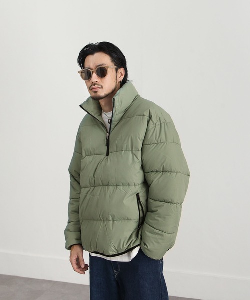 UNCORD（アンコード）の「【UNCORD】NYLON FIBER DOWN HALFZIP PULLOVER/ナイロンファイバーダウン　スタンドハーフジッププルオーバーダウンジャケット（ダウンジャケット/コート・メンズ・キャメル/カーキ/ブラック・MEDIUM/LARGE/X-LARGE）」の16枚目の写真