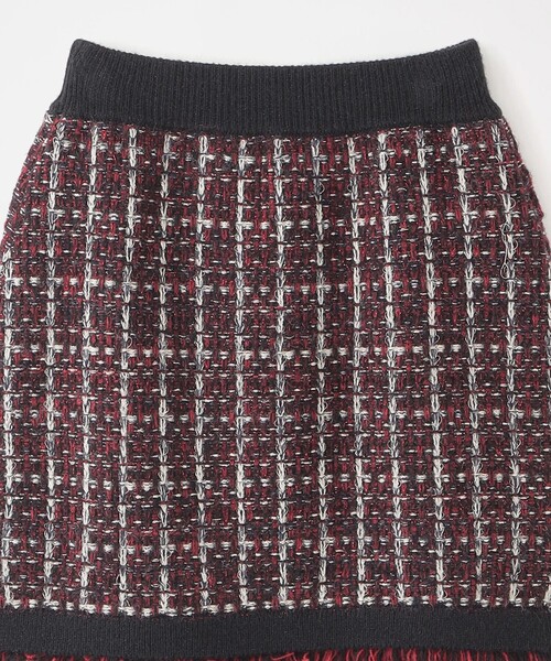 LOVELESS（ラブレス）の「ツィードライクニットスカート（スカート・レディース・レッド系その他/ネイビー・34/36）」の13枚目の写真