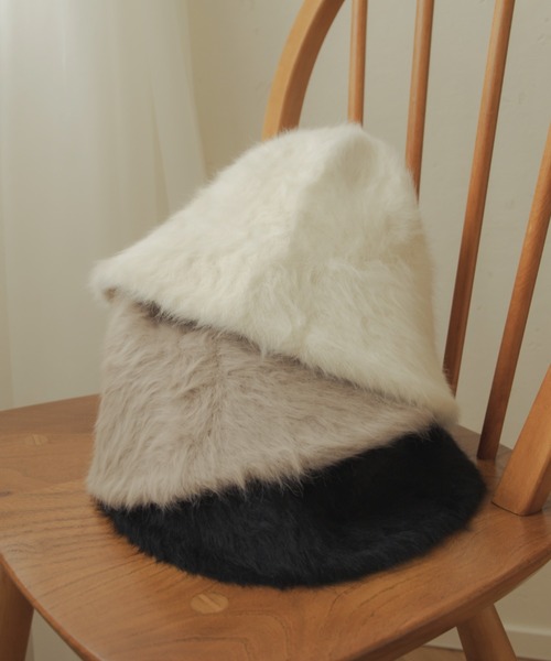 Ambre Neige（アンブルネージュ）の「シャギーバケットハット／【WEB/EC限定商品】（ハット・レディース・ブラック/モカ/アイボリー・FREE）」の4枚目の写真