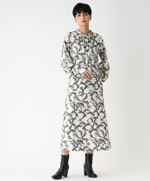 OPAQUE.CLIP | ◆ボタニカルプリント ボウタイワンピース(ワンピース)