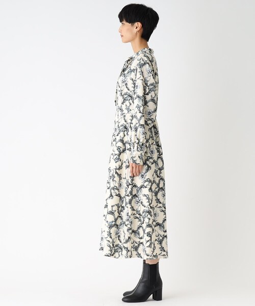 OPAQUE.CLIP(オペークドットクリップ)の「◆ボタニカルプリント ボウタイワンピース(ワンピース・レディース・アイボリー系/ブラック系・36/38/40)」の14枚目の写真