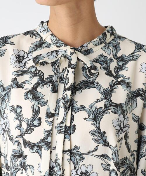 OPAQUE.CLIP(オペークドットクリップ)の「◆ボタニカルプリント ボウタイワンピース(ワンピース・レディース・アイボリー系/ブラック系・36/38/40)」の9枚目の写真