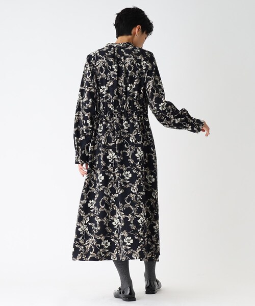 OPAQUE.CLIP(オペークドットクリップ)の「◆ボタニカルプリント ボウタイワンピース(ワンピース・レディース・アイボリー系/ブラック系・36/38/40)」の10枚目の写真