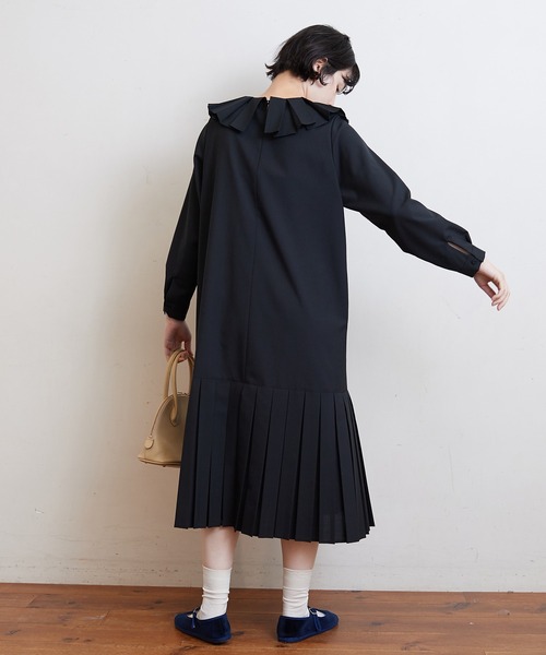 bulle de savon（ビュルデサボン）の「T/W Pleats　ワンピース（ワンピース・レディース・ブラック/グレー・FREE）」の5枚目の写真