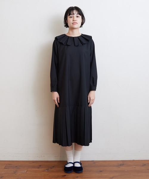 bulle de savon（ビュルデサボン）の「T/W Pleats　ワンピース（ワンピース・レディース・ブラック/グレー・FREE）」の10枚目の写真