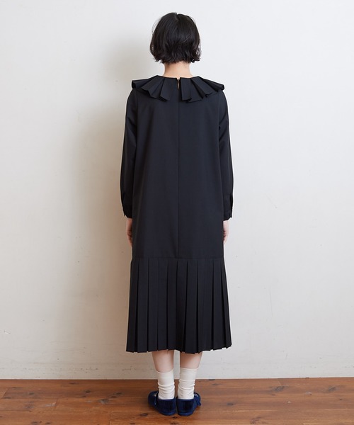 bulle de savon（ビュルデサボン）の「T/W Pleats　ワンピース（ワンピース・レディース・ブラック/グレー・FREE）」の12枚目の写真