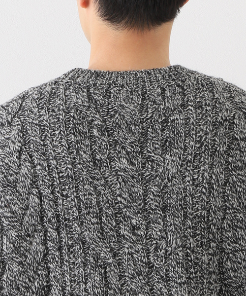 JOURNAL STANDARD J.S HOMESTEAD（ジャーナルスタンダードホームステッド）の「【J.S.Homestead】BRITISH WOOL CABLE KNIT VEST（ベスト・メンズ・グレー/ベージュ/ブラック・LARGE/MEDIUM）」の12枚目の写真