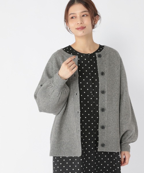studio CLIP（スタディオクリップ）の「5ゲージふわふわ2WAYカーディガン（カーディガン/ボレロ・レディース・モカ/オフホワイト/グレー/ブルー・FREE）」の8枚目の写真