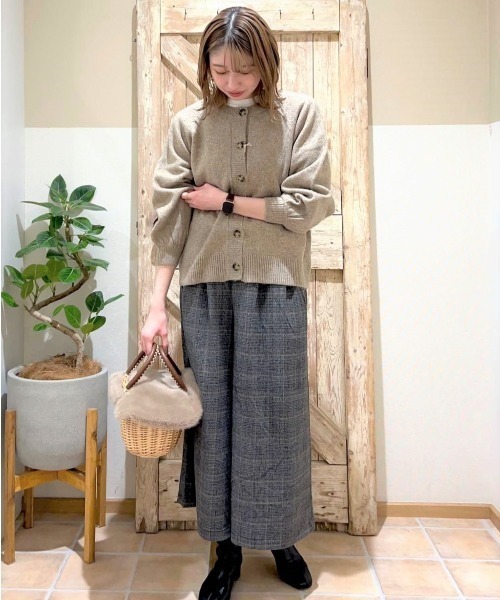 studio CLIP（スタディオクリップ）の「5ゲージふわふわ2WAYカーディガン（カーディガン/ボレロ・レディース・モカ/オフホワイト/グレー/ブルー・FREE）」の6枚目の写真