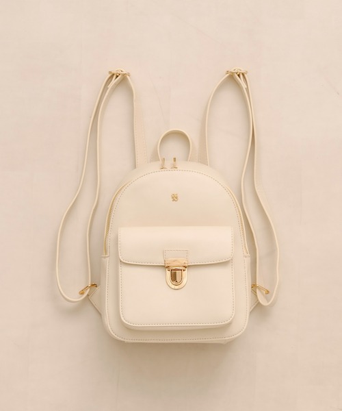 OLIVE des OLIVE（オリーブデオリーブ）の「オリジナルエンブレム付きミニリュック　1031120020（バックパック/リュック・レディース・ブラウン/アイボリー・FREE）」の5枚目の写真