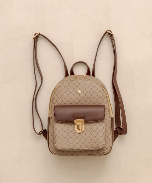 OLIVE des OLIVE（オリーブデオリーブ）の「オリジナルエンブレム付きミニリュック　1031120020（バックパック/リュック・レディース・ブラウン/アイボリー・FREE）」の17枚目の写真