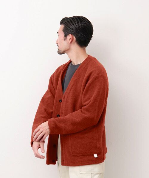 NOLLEY'S goodman(ノーリーズグッドマン)の「SLIVER CARDIGAN スライバー ニット カーディガン(カーディガン/ボレロ・メンズ・チャコールグレー/マスタード/レンガ/ネイビー・S/M/L)」の4枚目の写真